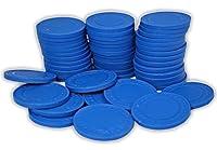 Algopix Similar Product 14 - Lot of 50 Solid Color Blue Poker Chips