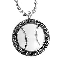 Algopix Similar Product 5 - FORGIVEN JEWELRY Baseball Necklace I
