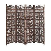 Algopix Similar Product 9 - Benzara Wood Panel Screen Distressed