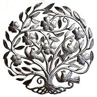 Algopix Similar Product 20 - Floral Tree of Life with Love Birds