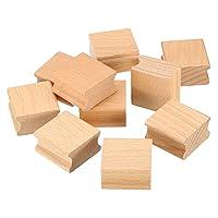 Algopix Similar Product 12 - PATIKIL 35x35mm Blank Wood Rubber Stamp