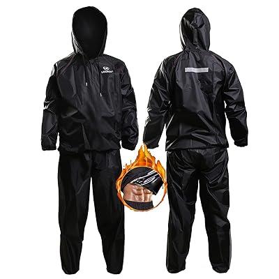 RAD Sauna Suit Men Women Weight Loss Jacket Pant Gym Workout Sweat Suits  with Hood