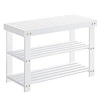 Algopix Similar Product 13 - SONGMICS Shoe Rack Bench 3Tier Bamboo