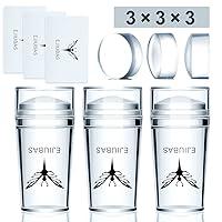 Algopix Similar Product 5 - Ejiubas 3 Pcs Jelly Clear Nail Stampers
