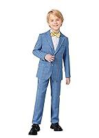 Algopix Similar Product 15 - Yanlu Formal Dress Slim Fit Boys Plaid