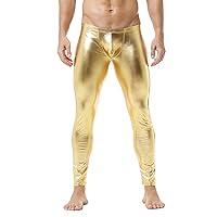 Algopix Similar Product 12 - Mens Faux Leather Tight Pants Long
