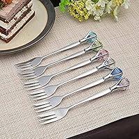 Algopix Similar Product 11 - Diamond Style Fruit Forks Stainless