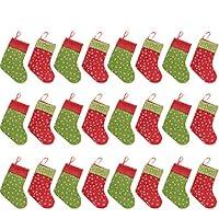 Algopix Similar Product 13 - QBSM Christmas Mini Stockings 24 Pcs