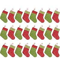 Algopix Similar Product 16 - QBSM Christmas Mini Stockings 24 Pcs