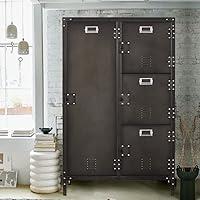 Algopix Similar Product 1 - MIIIKO Steel Wardrobe Cabinet Locker
