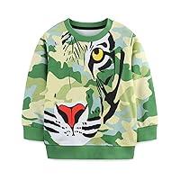 Algopix Similar Product 7 - HILEELANG Toddler Boy Sweatshirts Green