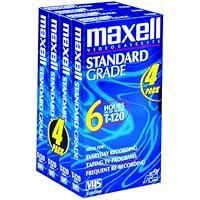 Algopix Similar Product 17 - Maxell STD-T-120 4 Pack VHS Tapes