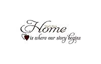 Algopix Similar Product 6 - Home Is Where Our Story Begins  Wall