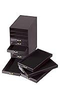 Algopix Similar Product 3 - Black Faux Leather 10Drawer Jewelry