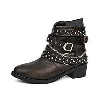 Algopix Similar Product 5 - Generic Cowboy Booties For Women Thick