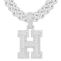 Algopix Similar Product 14 - YIMERAIRE Moissanite Iced Out Letter