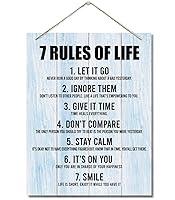 Algopix Similar Product 19 - Inspirational Wood Art Signs 7 Rules