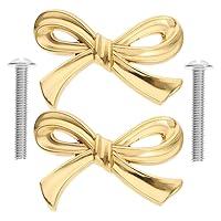 Algopix Similar Product 14 - DOITOOL Brass Bow Shape Cabinets Knobs