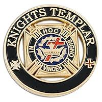 Algopix Similar Product 9 - Knights Templar Round Masonic Lapel Pin