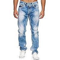 Algopix Similar Product 19 - Mens Fashion Straight Leg Jeans Baggy