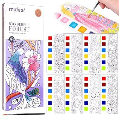 Mideer watercolor painting book for kids painting book with brush and  pigment