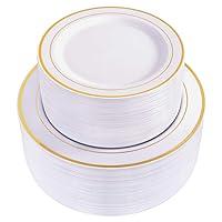 Algopix Similar Product 7 - WDF 120 pieces Gold Disposable Plastic