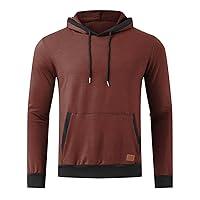 Algopix Similar Product 6 - Pullover Hoodies for Men Solid Long