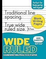 Algopix Similar Product 6 - Wide Ruled Handwriting Practice Paper