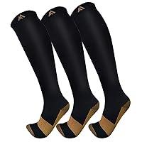 Algopix Similar Product 7 - FuelMeFoot 3 Pack Copper Compression