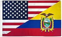 Algopix Similar Product 1 - USA/Ecuador Combination Flag 3x5ft Poly