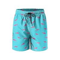 Algopix Similar Product 14 - Arcikerse Shark Blue Mens Swim Trunks