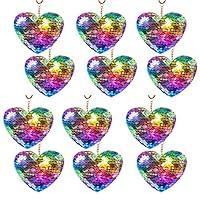 Algopix Similar Product 13 - Heart Sequin Key Chain Flip Sequins Key