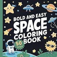 Algopix Similar Product 4 - Bold and Easy Space Coloring Book Cute