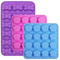 Algopix Similar Product 19 - 3 Pcs Silicone Molds Puppy Dog PawBone