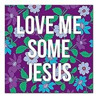 Algopix Similar Product 19 - Love Me Some Jesus 12x12 Canvas Wall Art