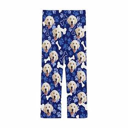 Best Deal for Customized Pajama Bottoms with Cute Dog Face Pet Photo for