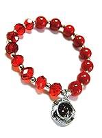 Algopix Similar Product 9 - Red Birthstone Bracelet Glass Beaded