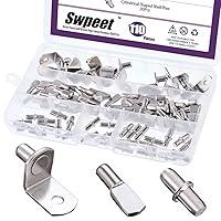Algopix Similar Product 18 - Swpeet 110Pcs 3 Styles Shelf Pins