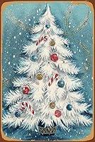 Algopix Similar Product 5 - Vintage Metal Tin Sign Christmas Tree