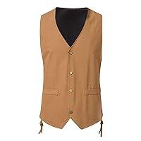 Algopix Similar Product 14 - Sacos Para De Vestir Mens Linen Vest