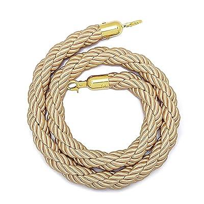 Best Deal for EUROO 4.9ft Barrier Ropes Stanchion Twisted Rope