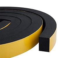 Adhesive Foam Tape-1 Roll, 1 Inch Wide x 1/16 Inch Thick,1.5mm Close Cell  Foam Rubber Weather Stripping Tape Seal for Doors Insulation, Total 33 Feet