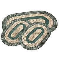 Algopix Similar Product 9 - Spruce 3Piece TwoTone Braided Rug Set