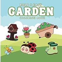 Algopix Similar Product 16 - Garden Bold  Easy Coloring Book for