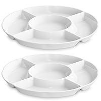 Algopix Similar Product 10 - LAUCHUH Veggie Tray Set of 2 Porcelain