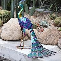 Algopix Similar Product 20 - 1pc Beautiful Peacock Statue Metal