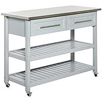 Algopix Similar Product 14 - HOMCOM Kitchen Island Rolling Utility