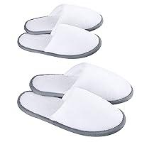 Algopix Similar Product 14 - Spa Slippers White6Pairs Closed Toe