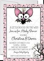 Algopix Similar Product 20 - Girls Halloween Baby Shower Invitations