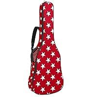 Algopix Similar Product 5 - ASEDRFgt White Stars on Red Guitar Bag